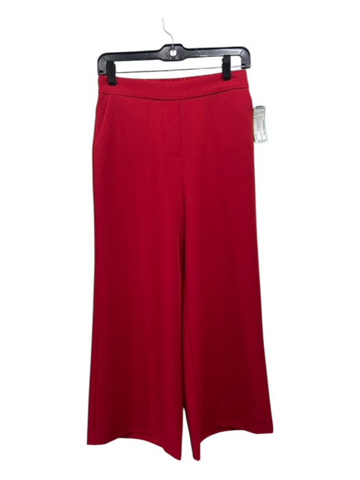 LaRoque Size M Red Polyester Elastic Waist Wide Leg Crop Pants Red / M