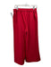 LaRoque Size L Red Polyester Elastic Waist Wide Leg Crop Pants Red / L