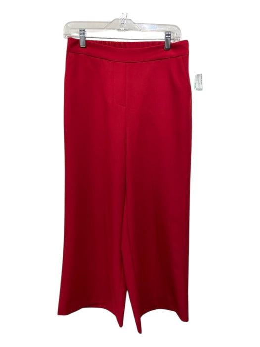 LaRoque Size L Red Polyester Elastic Waist Wide Leg Crop Pants Red / L