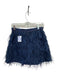 Queen of Sparkles Size S Navy Cotton All Over Feathers Mini Back Zip Skirt Navy / S