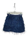 Queen of Sparkles Size S Navy Cotton All Over Feathers Mini Back Zip Skirt Navy / S