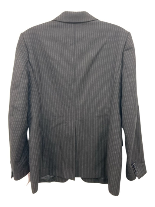 Dries Van Noten Size 42 Midnight blue Wool Pinstripe Flap Pockets Blazer Jacket Midnight blue / 42