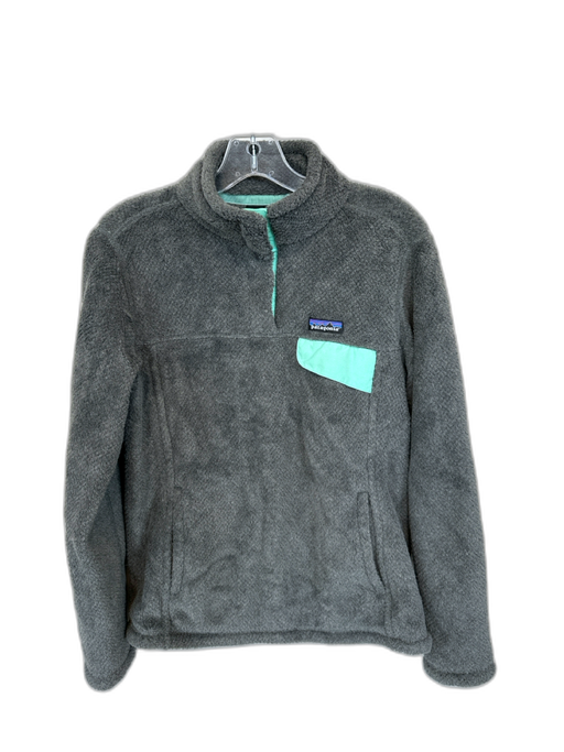 Patagonia Size M Teal Gray Polyester Snap Button Jacket Teal Gray / M