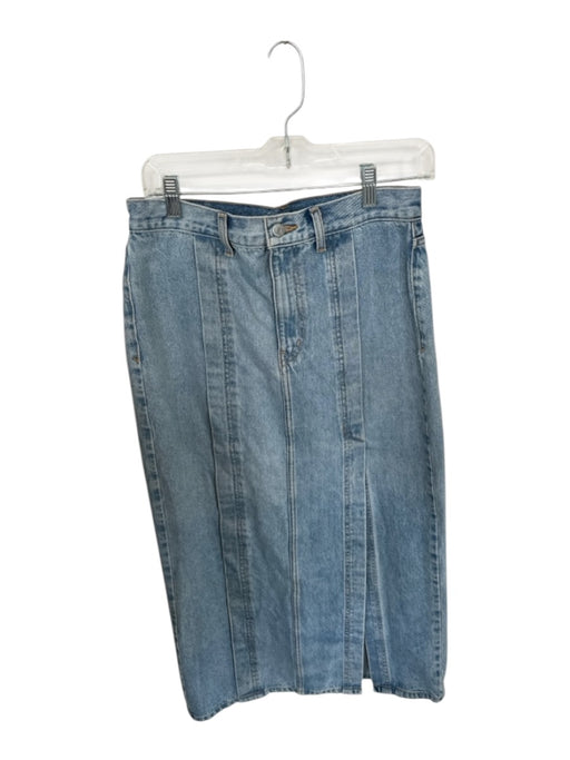 Etica Size 27 Medium Wash Cotton Slit Pleats Back Pocket Skirt Medium Wash / 27