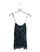 Juliet Dunn Size 1 Black & Multi slip Spaghetti Strap Front Pleat metal Dress Black & Multi / 1