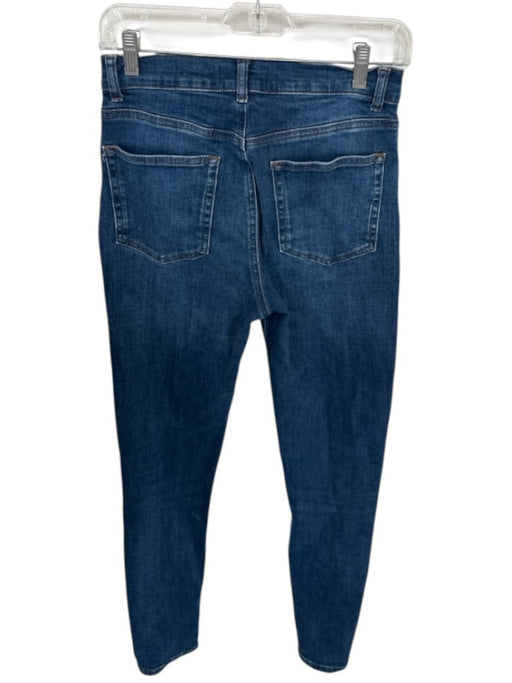 Reformation Size 27 Dark Wash Cotton Blend Skinny Zip Close Pockets Jeans Dark Wash / 27