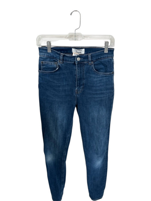 Reformation Size 27 Dark Wash Cotton Blend Skinny Zip Close Pockets Jeans Dark Wash / 27