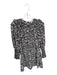 Joie Size S Black & White Smocked Ruffle Floral Mini Dress Black & White / S