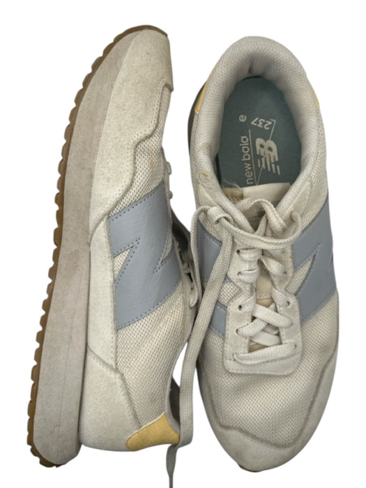 New Balance Shoe Size 10 White & Blue & Yellow Suede & Canvas Laces Sneakers White & Blue & Yellow / 10