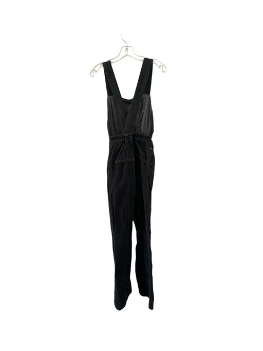 Pilcro Size 4 Charcoal Corduroy Open Back Overalls Charcoal / 4