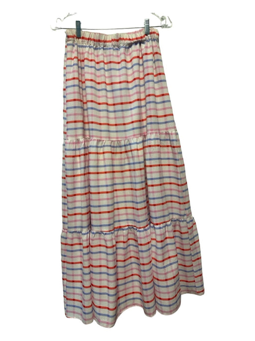 Buddy Love Size XS/S Pink & blue Polyester Grid Print Maxi Skirt Set Pink & blue / XS/S