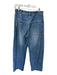 Tibi Size 26 Med Dark Wash Cotton High Waist Wide Leg Raw Hem Jeans Med Dark Wash / 26