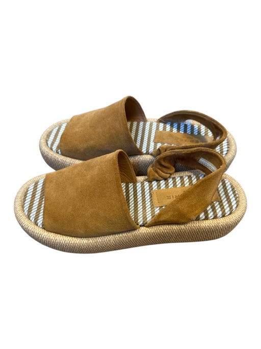 Clergerie Shoe Size 40 Brown & Tan Suede Wicker Platform Mule Sandals Brown & Tan / 40
