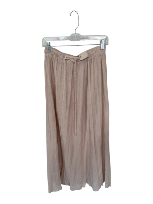 J Crew Size M Beige Cotton Maxi Tie Detail Elastic Waist Skirt Beige / M