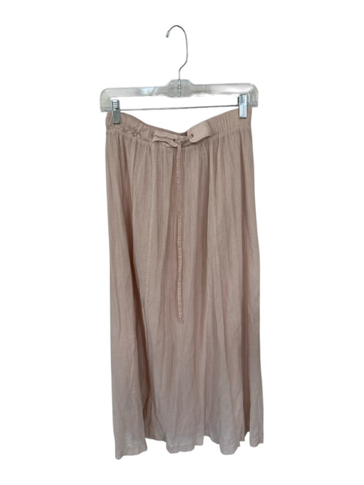 J Crew Size M Beige Cotton Maxi Tie Detail Elastic Waist Skirt Beige / M