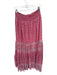 Bell Size L Pink & Navy Cotton floral pattern Smocked Waist Tiered Maxi Skirt Pink & Navy / L