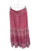 Bell Size L Pink & Navy Cotton floral pattern Smocked Waist Tiered Maxi Skirt Pink & Navy / L