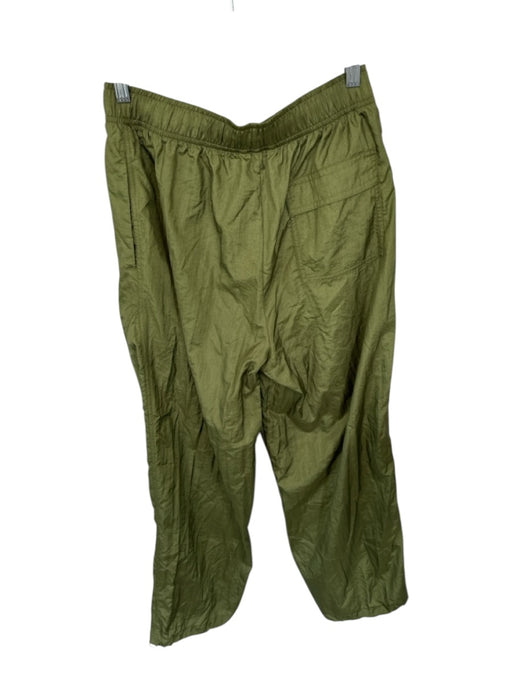 Athleta Size S Army Green Nylon Wide Leg Elastic Waist cinch ankle Pants Army Green / S