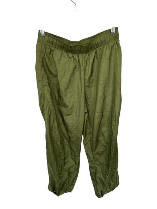 Athleta Size S Army Green Nylon Wide Leg Elastic Waist cinch ankle Pants Army Green / S