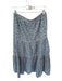 Madewell Size S Grey & Blue Cotton Floral Pockets Maxi Elastic Waist Skirt Grey & Blue / S