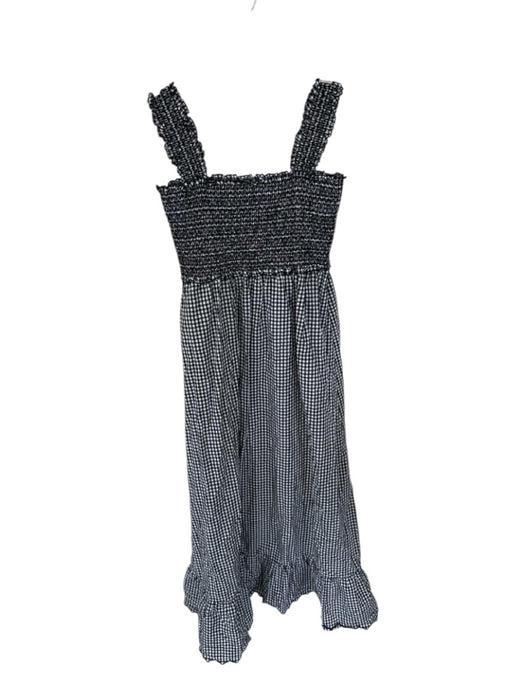 Rails Size XS Black & White Cotton Blend Gingham Smocked Bust Maxi Dress Black & White / XS