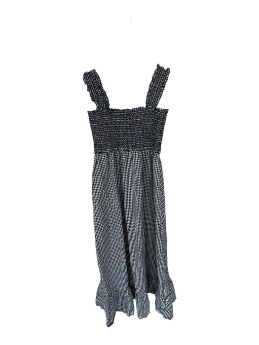 Rails Size XS Black & White Cotton Blend Gingham Smocked Bust Maxi Dress Black & White / XS