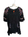 Free People Size XS Black & Orange Cotton 3/4 Bell Sleeve Dress Black & Orange / XS