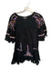 Free People Size XS Black & Orange Cotton 3/4 Bell Sleeve Dress Black & Orange / XS