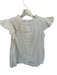 Sea New York Size 0 White Cotton Cap Sleeve Ruffle Collar Back button Top White / 0