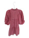 Saule Parc Size XS Red & White Cotton Plaid Collar Lace Detail Dress Red & White / XS