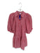 Saule Parc Size XS Red & White Cotton Plaid Collar Lace Detail Dress Red & White / XS