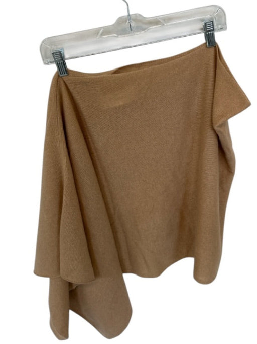 Alashan Size 0 Brown Cashmere One Shoulder Knit flowy long sleeve Sweater Brown / 0