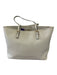 Michael Michael Kors White Leather Saffiano Trim Gold Hardware Tote Bag White / M