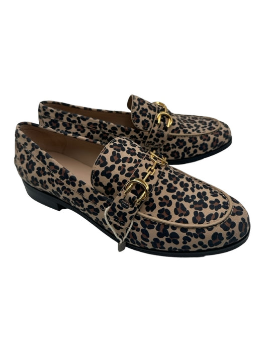 Stuart Weitzman Shoe Size 7.5 Beige, Brown, Black Suede Animal Print Loafers Beige, Brown, Black / 7.5