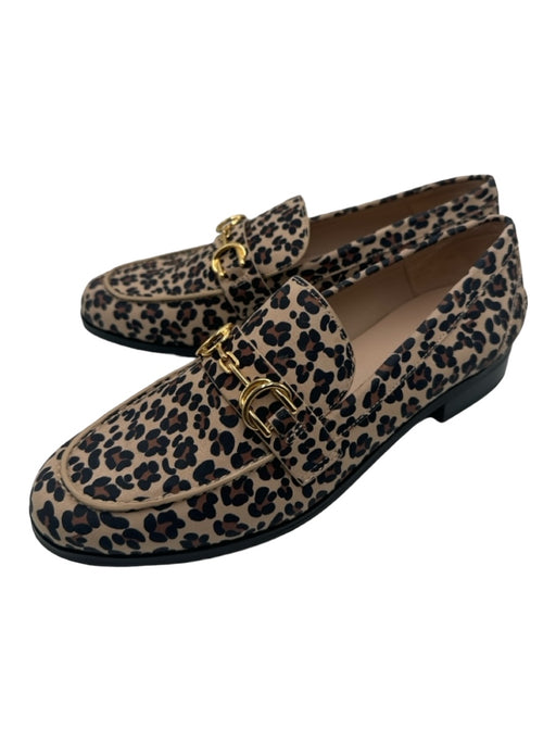 Stuart Weitzman Shoe Size 7.5 Beige, Brown, Black Suede Animal Print Loafers Beige, Brown, Black / 7.5