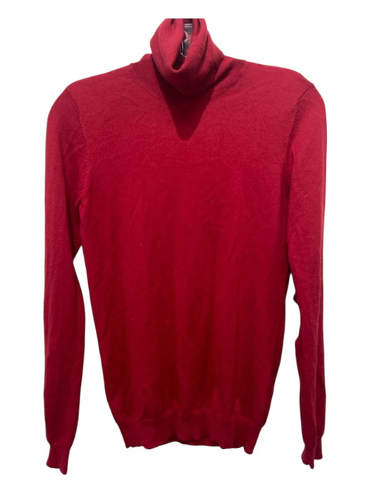 Joseph Size S Red Cashmere Turtle Neck Long Sleeve Thin Knit Sweater Red / S