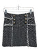Intermix Size 2 Black & White Polyamide & Cotton Knit Tassels Buttons Skirt Black & White / 2