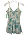 Love Shack Fancy Size XS Blue & White Cotton Sleeveless Floral Print Mini Dress Blue & White / XS