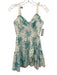 Love Shack Fancy Size XS Blue & White Cotton Sleeveless Floral Print Mini Dress Blue & White / XS
