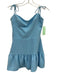 Amanda Uprichard Size XS Light Blue Polyester Spaghetti Strap Tiered Mini Dress Light Blue / XS
