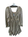 skies are blue Size XS Gold Polyester Blend Long Balloon Sleeve Metallic Dress Gold / XS