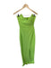 Lovers + Friends Size S Lime Green Rayon Blend Strapless Corset Bodice Slit Gown Lime Green / S