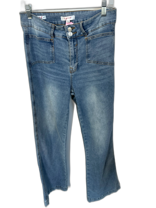 Vigoss Size 29 Med Light Wash Cotton Blend High Waist Flare Jeans Med Light Wash / 29