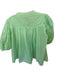 Olivaceous Size L Mint Green Cotton Long Balloon Sleeve Button Down Top Mint Green / L