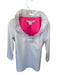 Gretchen Scott Size M White & Pink Polyester Blend Ruffle Collar Long Sleeve Top White & Pink / M
