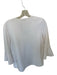 Tibi Size XS Ivory Polyester Blend Long Bell Sleeve V Neck Top Ivory / XS