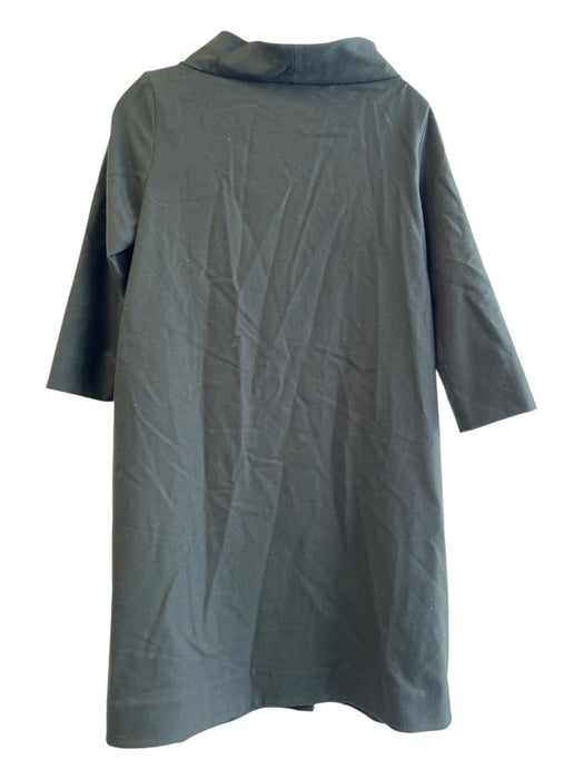 COS Size 4 Dark Green Wool Blend Mock Neck 3/4 Sleeve Dress Dark Green / 4