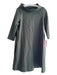 COS Size 4 Dark Green Wool Blend Mock Neck 3/4 Sleeve Dress Dark Green / 4