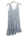 Prose & Poetry Size XS Blue & White Striped Sleeveless Double V Ruffle Hem Dress Blue & White / XS