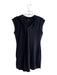 Athleta Size S Black Polyester Short Sleeve solid color Hood V Neck Dress Black / S